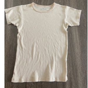 BRANDY MELVILLE BEIGE RIBBED CAP TSHIRT